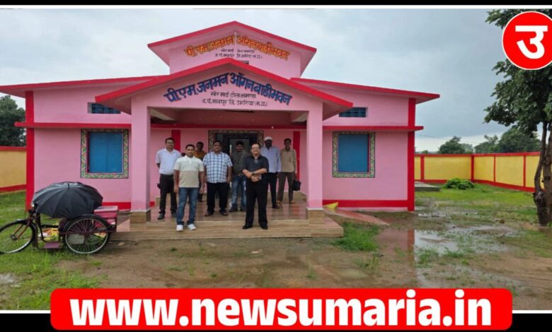 (उमरिया) सीईओ जिला पंचायत ने निर्माण कार्यों का किया निरीक्षण